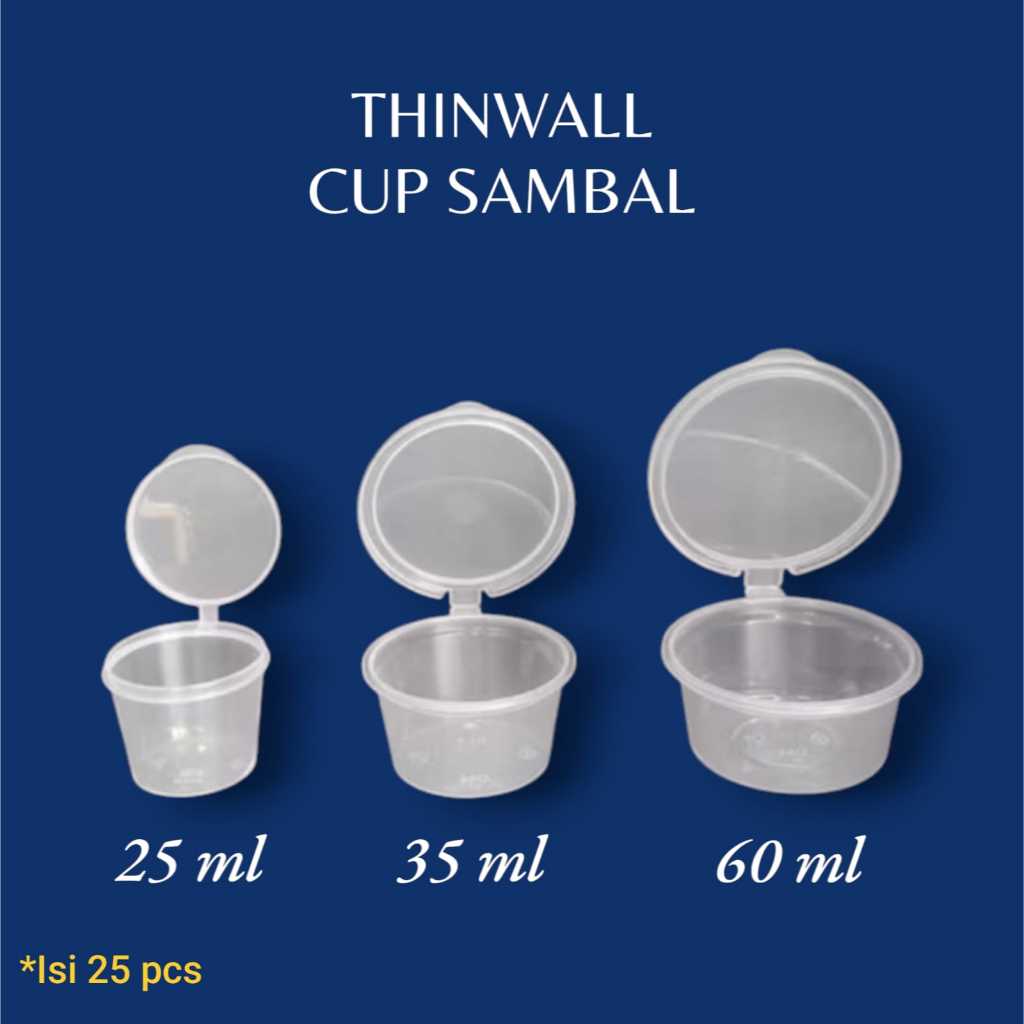 Thinwall Cup Saus 25 ml Cup Sambel Kecil isi 25 Pcs