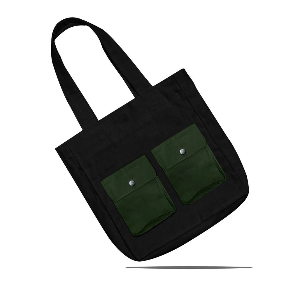 Totebag Resleting Casual Totebag 4 Saku