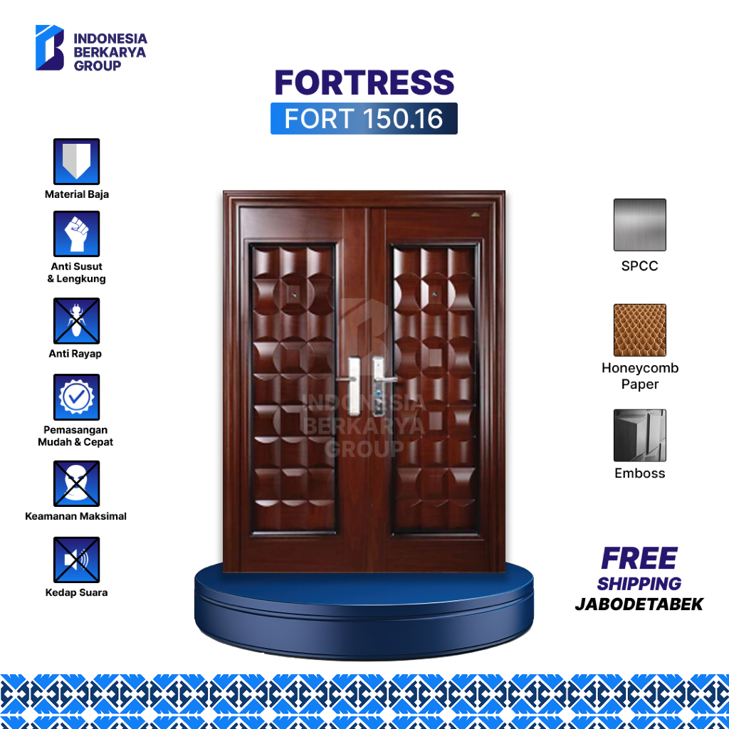 Pintu Baja Fortress Fort 150.16 (Double Door)