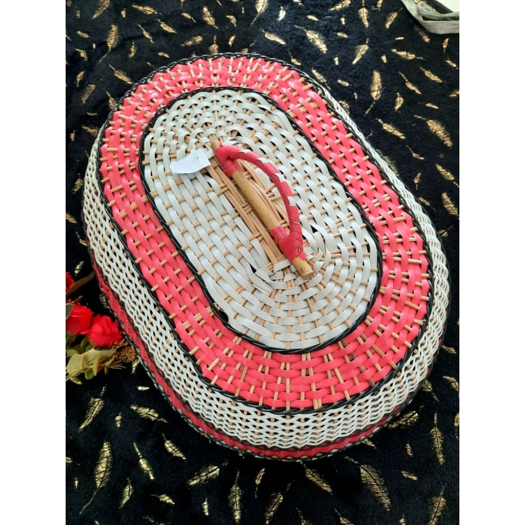 [1PCS] Tudung saji rotan / tudung saji rotan alami? tudung saji minimalis/tudung saji oval jumbo
