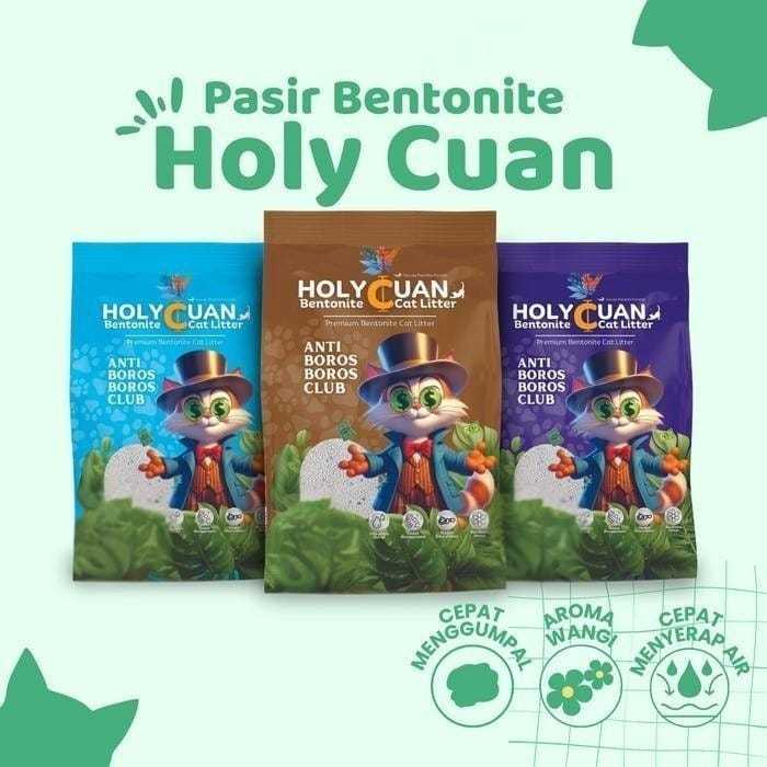 Pasir Kucing Gumpal Wangi Murah Holy Cuan HolyCuan Cat Litter 5 Liter