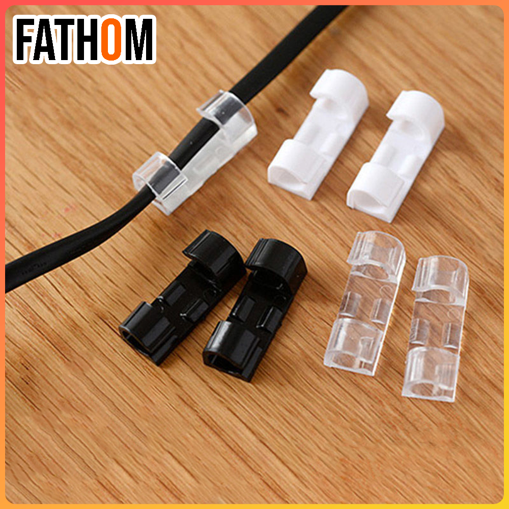 200pcs  Penjepit Kabel Perekat Diri Tanpa Bekas/Paku - Alat Penata+Penyimpanan+Gulung Kabel Data unt