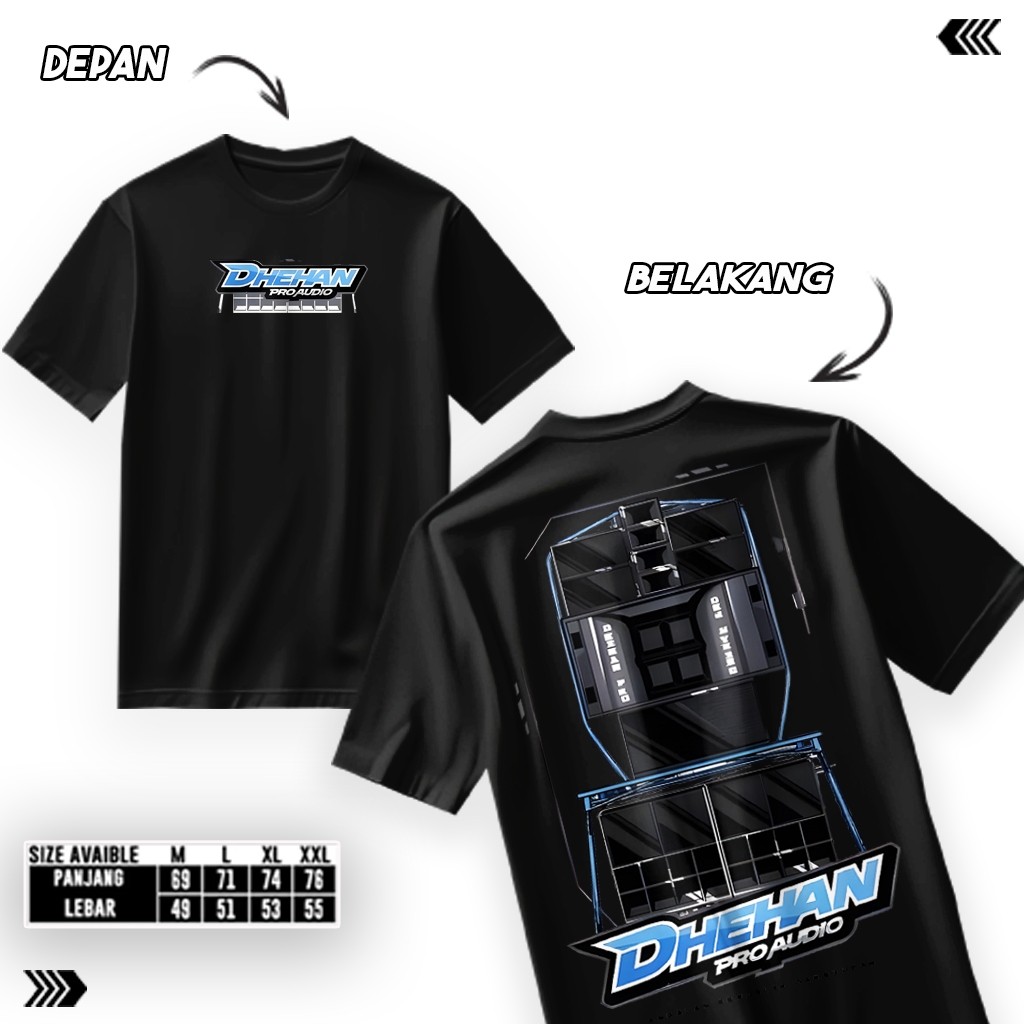 Kaos DHEHAN PRO AUDIO - Baju DHEHAN PRO AUDIO - Bahan Semi Katun 30s Adem Digunakan - Baju Pria Wani