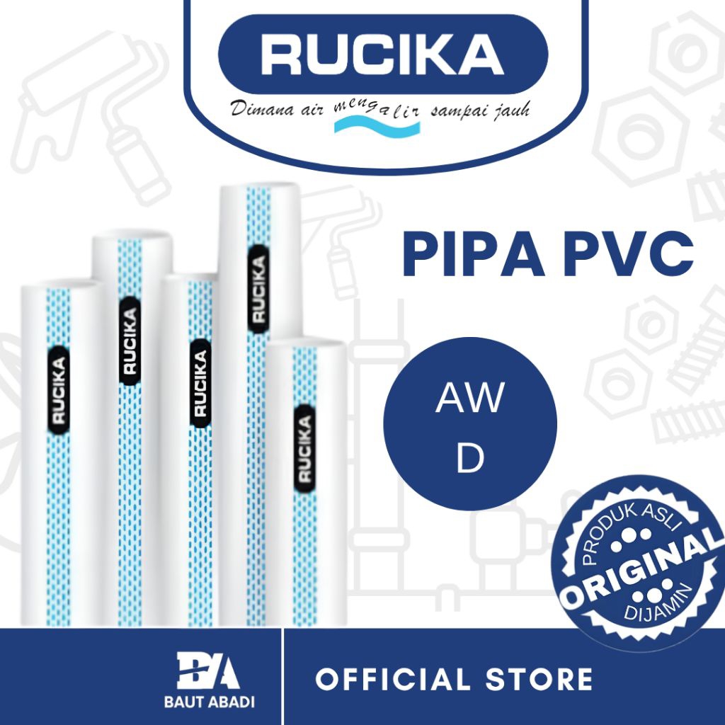 Pipa PVC Rucika/Wavin 3 inch - 4 inch