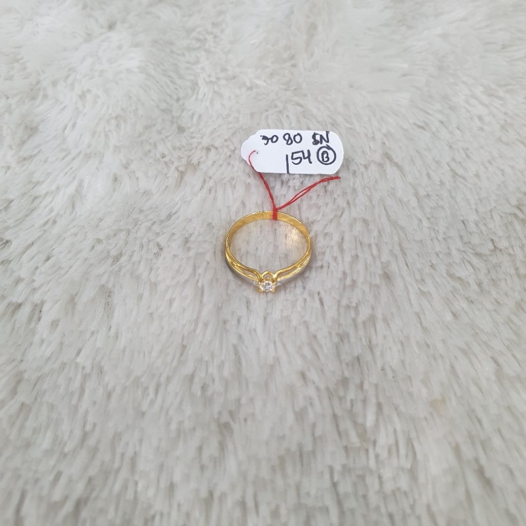 cincin ring ad 1besar 2kecil croom New Arrival emas kadar 70% berat 1,54gram size : 13