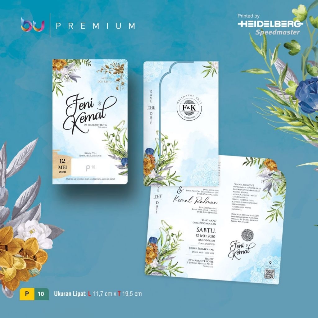 Blanko Undangan Kosongan BU Premium 10 FOIL (P 10)