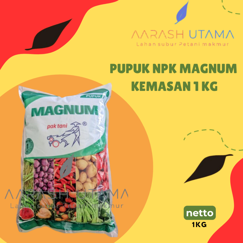 Npk Magnum original / PUPUK NPK MAGNUM PAK TANI KEMASAN 1KG
