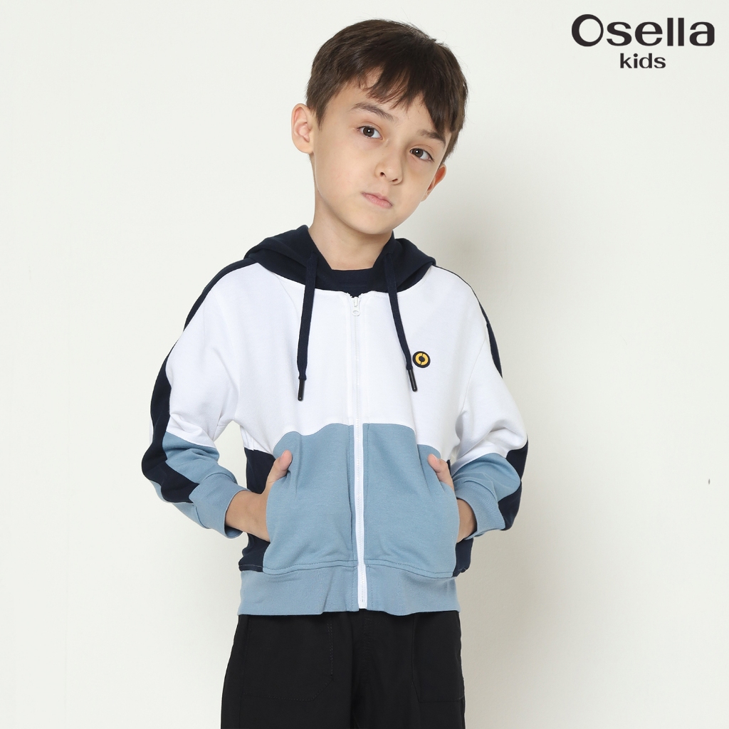 Osella Kids Multicolor Hoodie Jacket in Aqua Blue 2261500536 | Jaket Anak Laki Laki