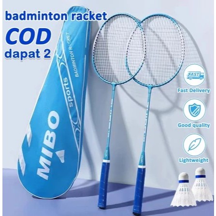 [Free Dus Packing]  RAKET BADMINTON/ RAKET BULU TANGKIS ISI 2 FREE BAG