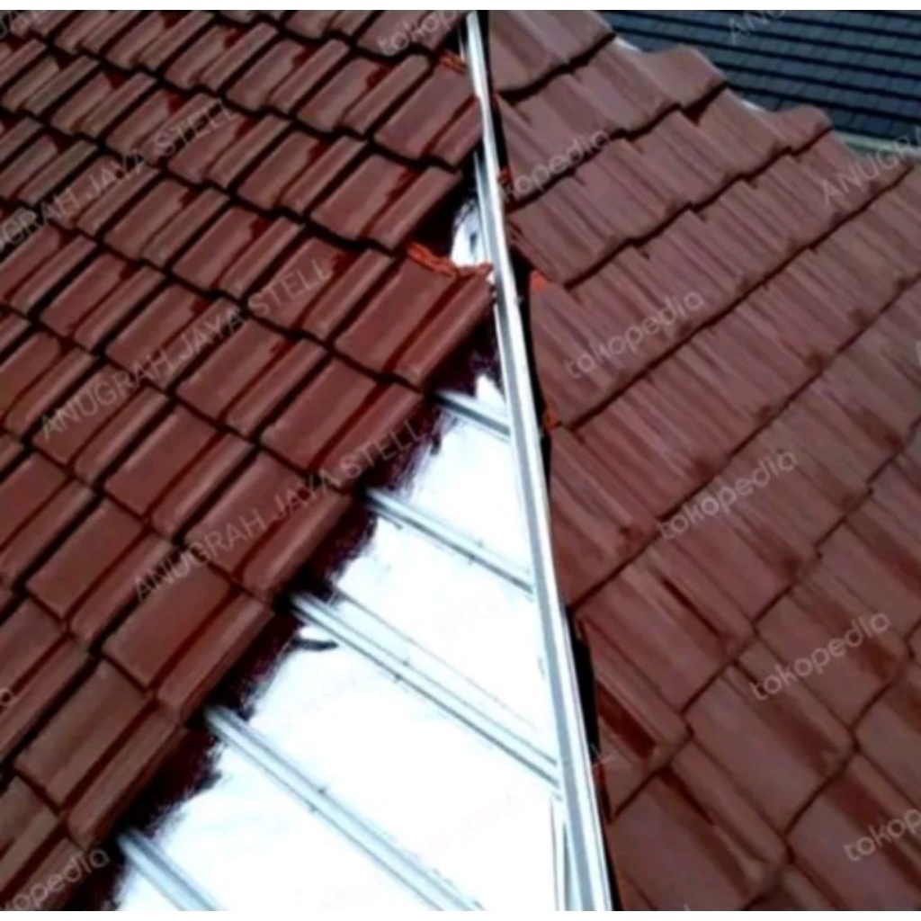 rangka baja ringan atap genteng keramik kanmuri