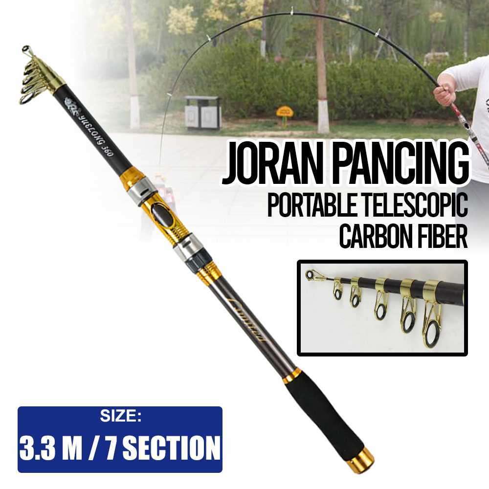 PROMO Yuelong Joran Pancing Lentur Dan Kuat Laut Portable Telescopic Carbon Fiber