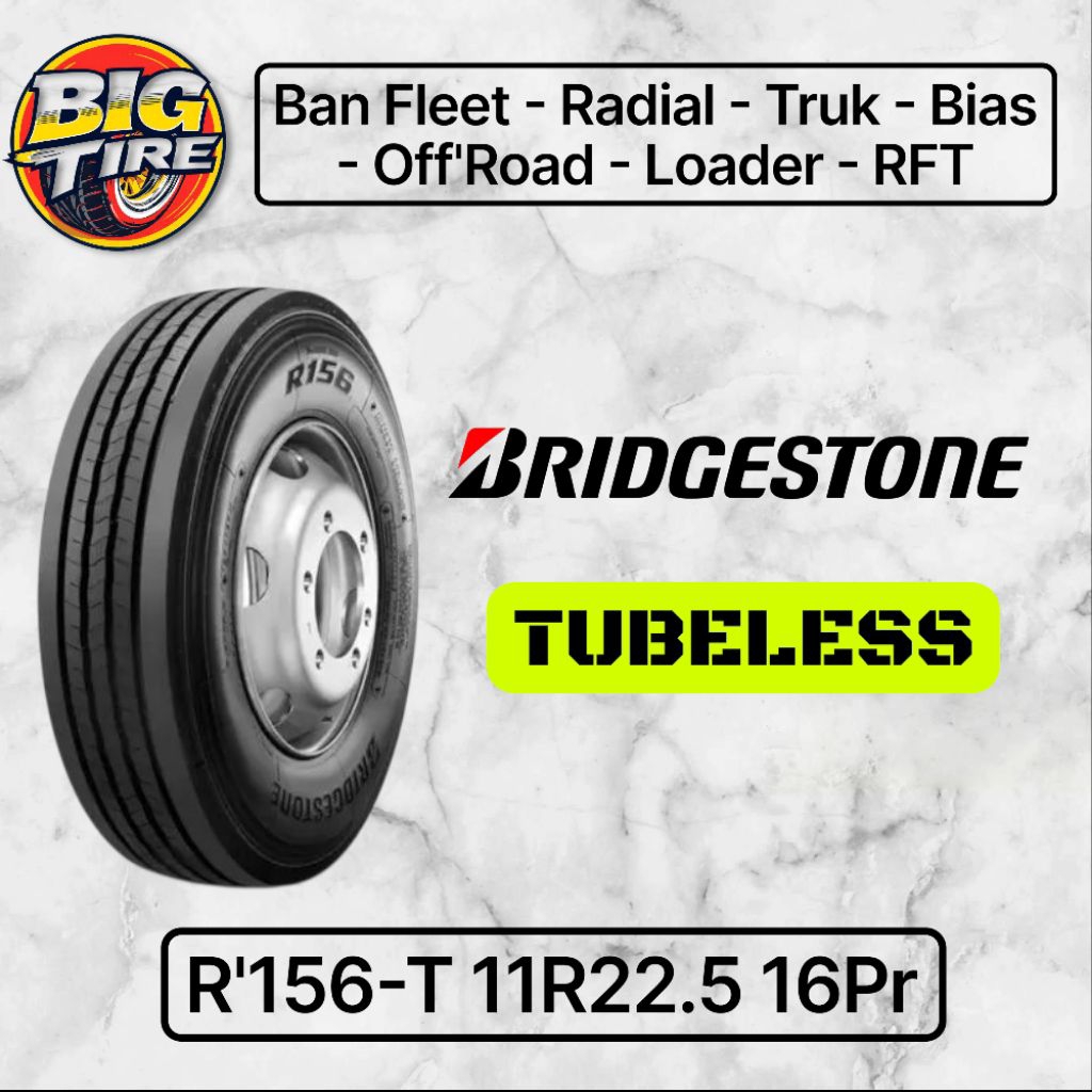 Ban Bus/Bis Bridgestone R156T 11R22.5 16 PR TUBELESS