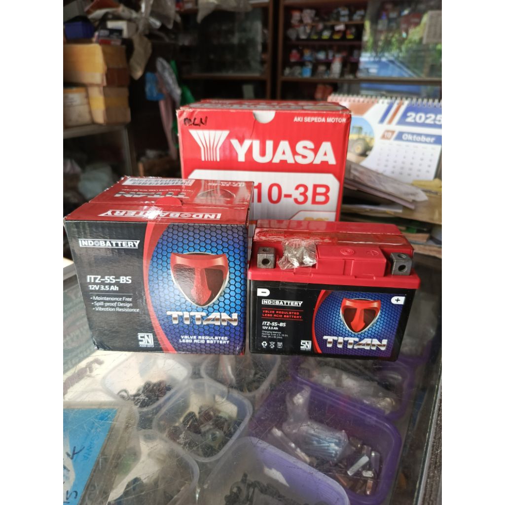 Accu aki Titan aki kering maintenance free indoparts indobattery gtz5s itz5s