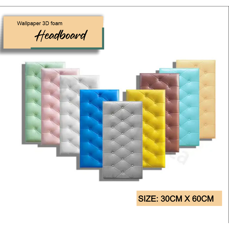 headboard /Tempelan Dinding 3D wallpaper dinding foam tebal walpaper foam headboard ukuran 30x60 cm