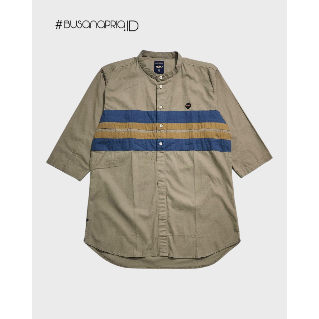 Koko Kurta Leafy Lengan 3/4 - Kemko Katun Premium | BusanaPria.ID