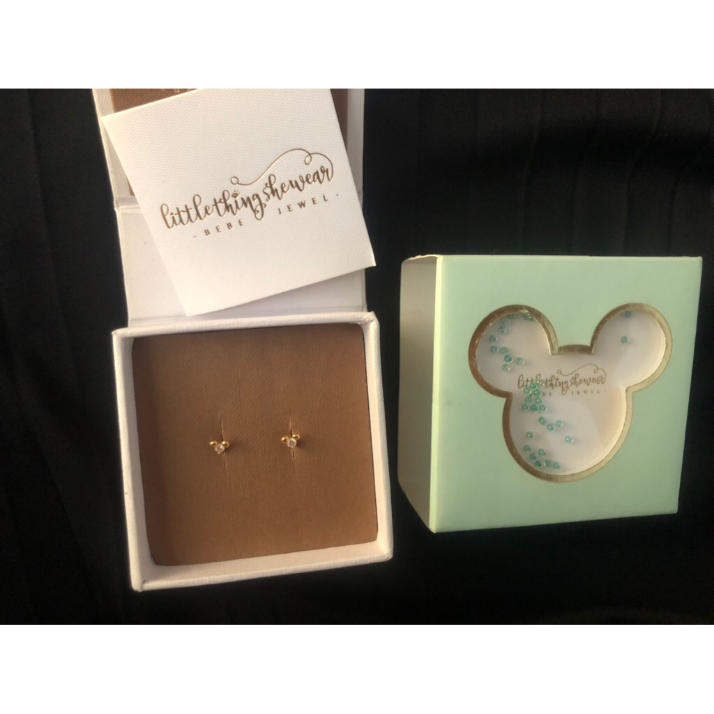 PRELOVED Anting Bayi Anti Alergi Little Thing She Wear  /  Anting Toge - Anting Endloop Newborn / Be