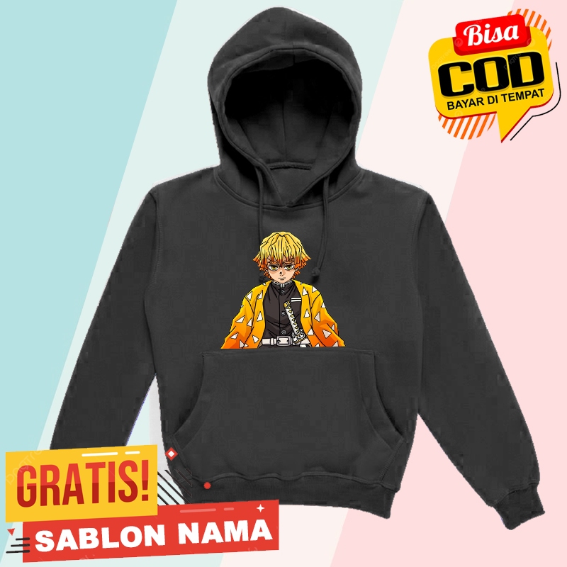 Hoodie Anak Agatsuma Zenitsu Demon Slayer/ Jaket Anak Laki Laki & Perempuan SAgatsuma Zenitsu Demon 