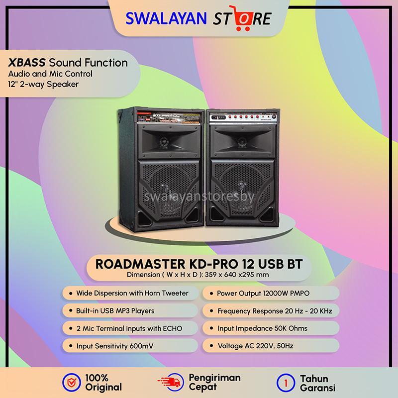ROADMASTER - KD Pro 12 USB Bluetooth Speaker Active | Garansi 1 Tahun