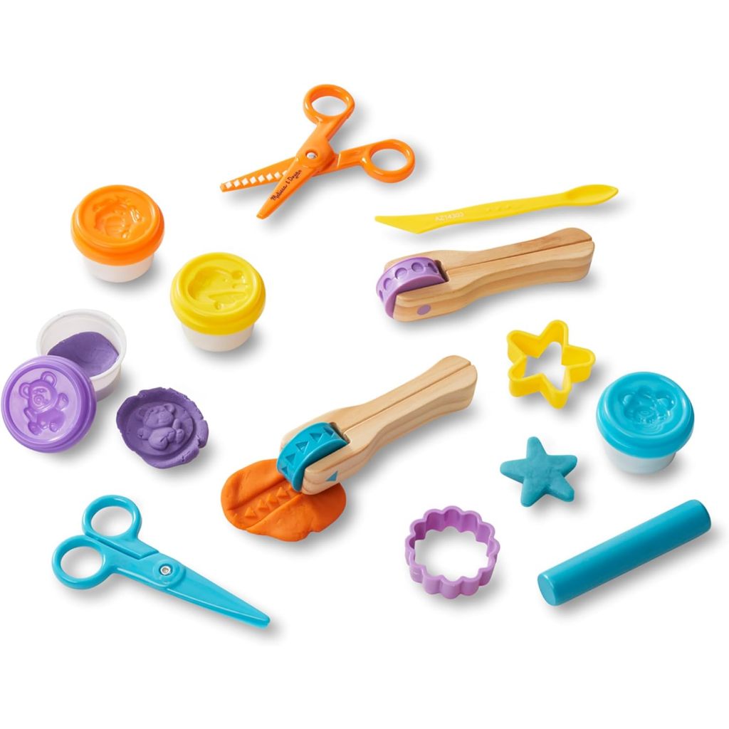 Melissa & Doug Clay Play Activity Set - with Sculpting Tools and 8 Tubs of Modeling Dough