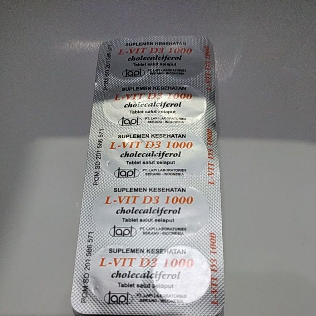 L vit d3 1000 perlembar 10 tablet