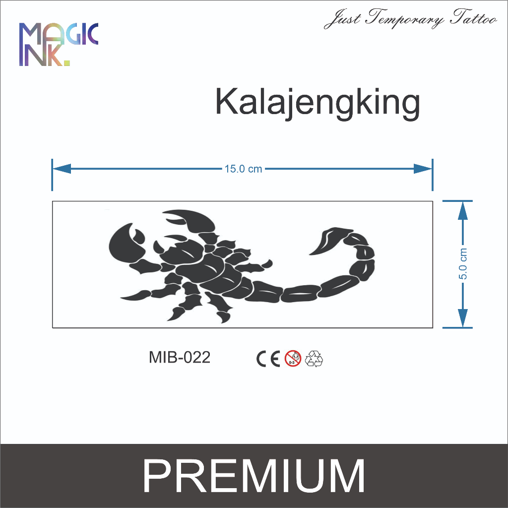 Kalajengking Tattoo Temporary Fruit Ink Premium Semi Permanen