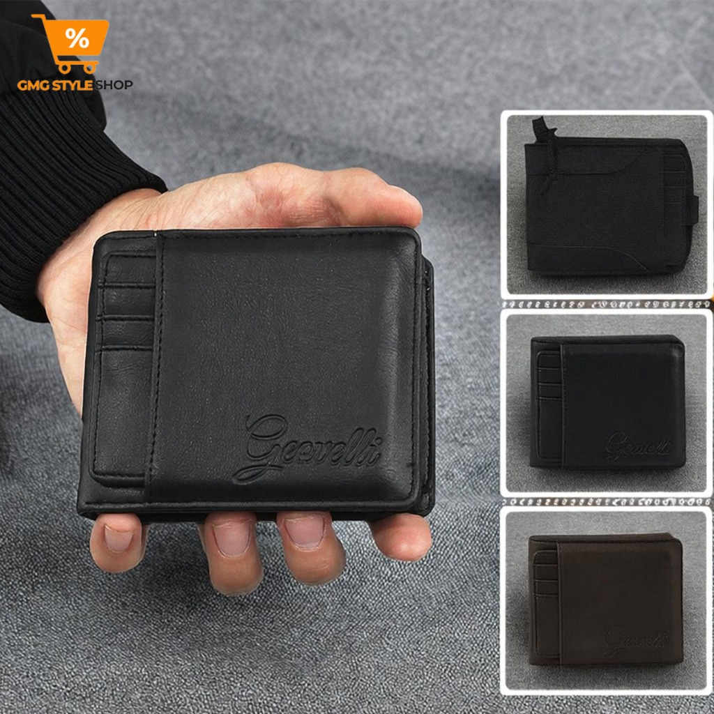 Dompet Lipat Geovelli - Dompet Pria - Hanging Wallet - Dompet Gantung Leher