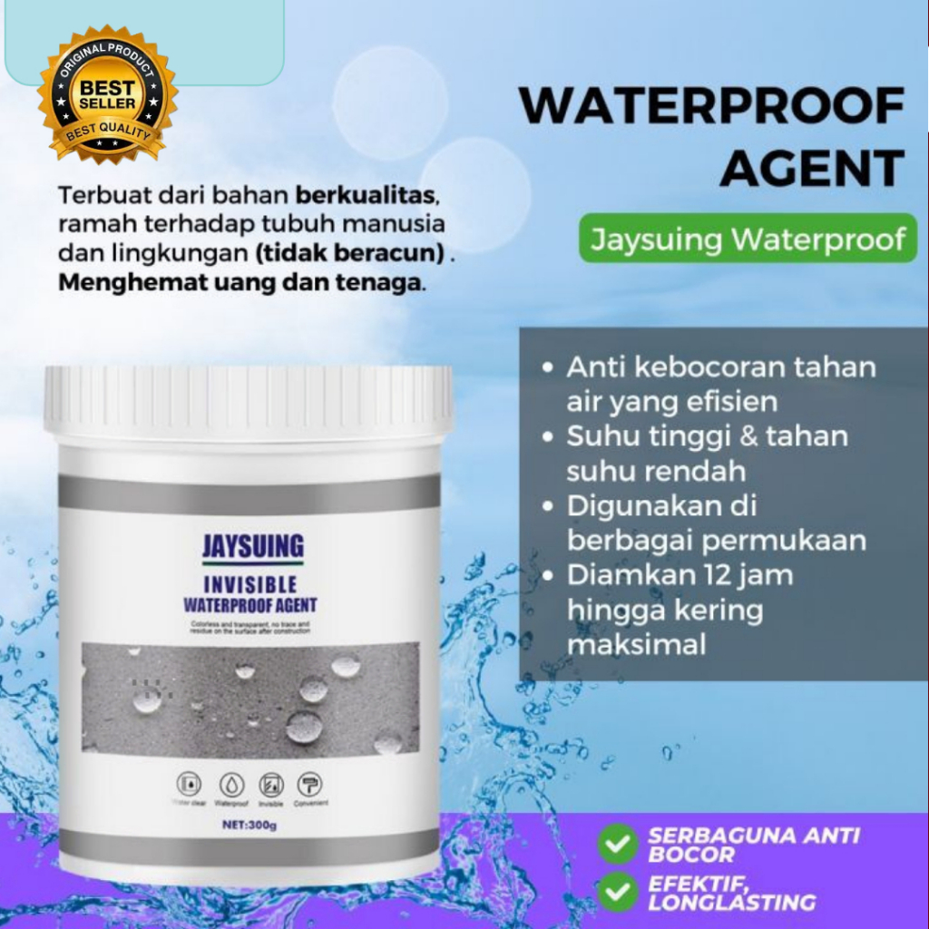 Jaysuing Lem Perekat Transparan Anti Bocor / Invisible Waterproof Agent Keramik Kamar Mandi Kolam Dl