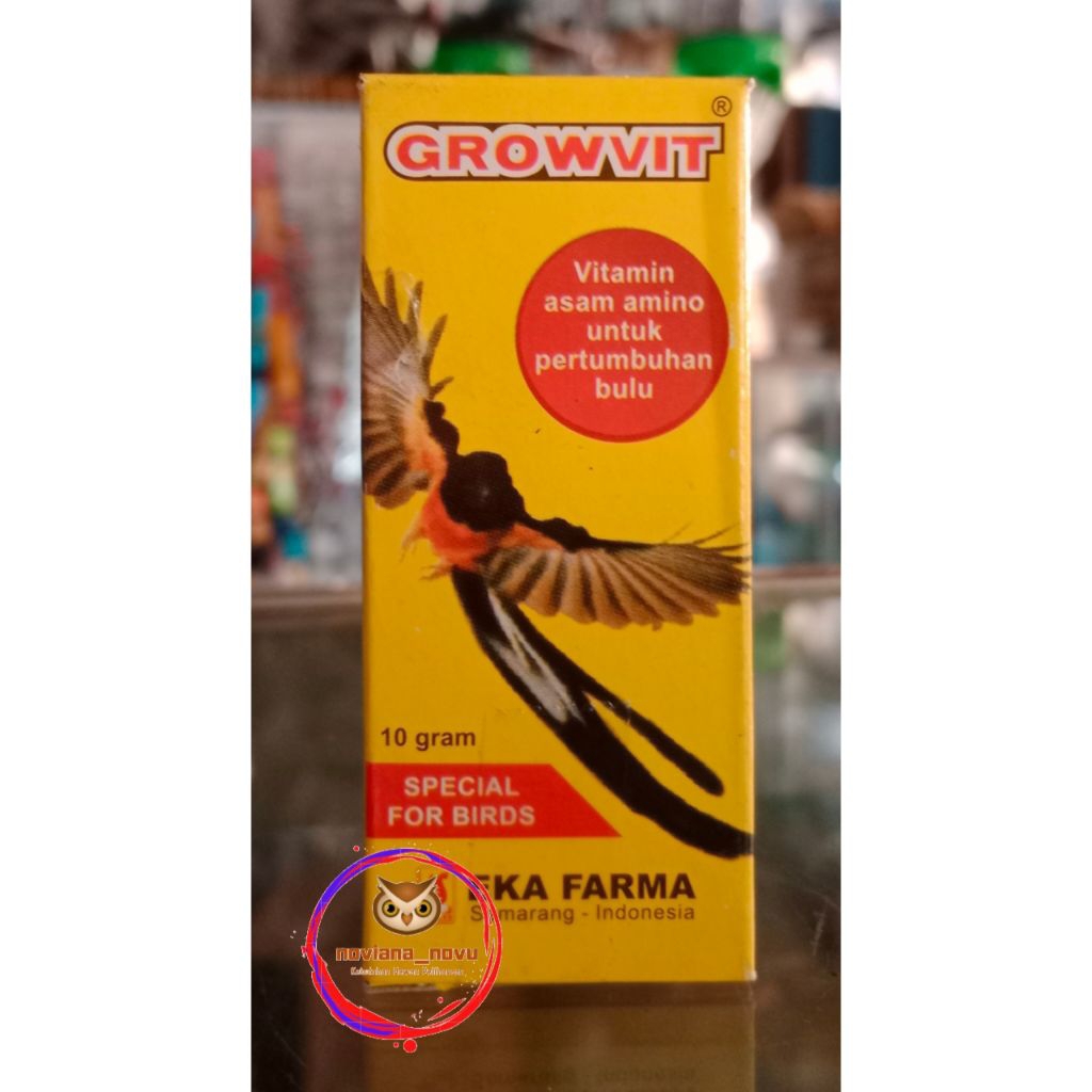 GROWVIT PENUMBUH BULU BURUNG VITAMIN ASAM AMINO UNTUK PERTUMBUHAN BULU SPECIAL FOR BIRDS MURAI BATU 