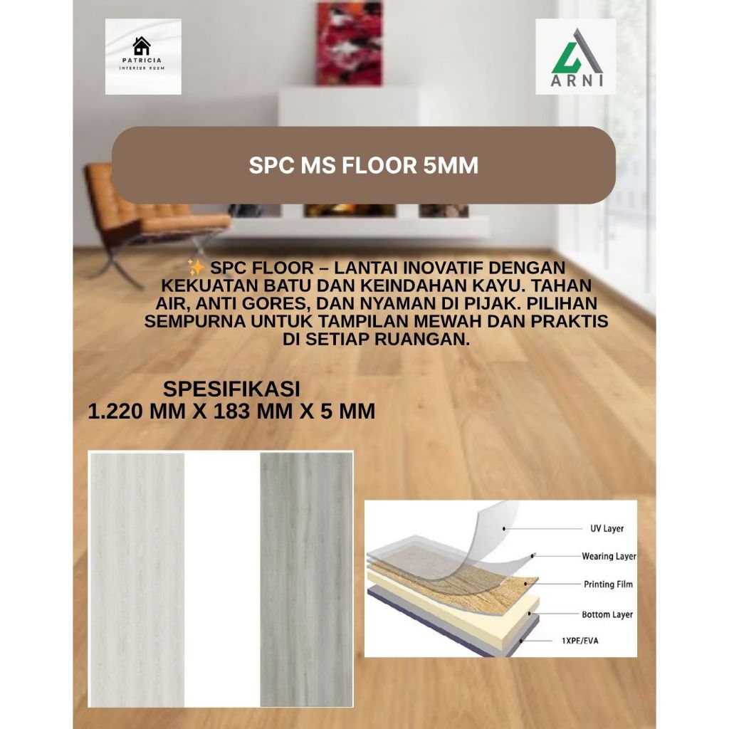 SPC Lantai 5mm | SPC Lantai Premium
