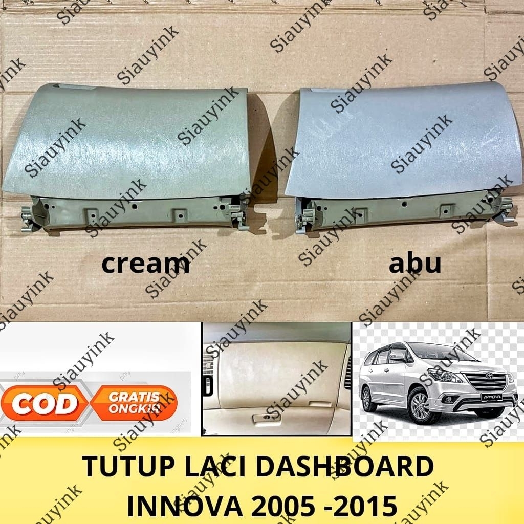 tutup laci Dashboard Innova 2005 2010 2012 2014 2015 Cream & Abu - abu