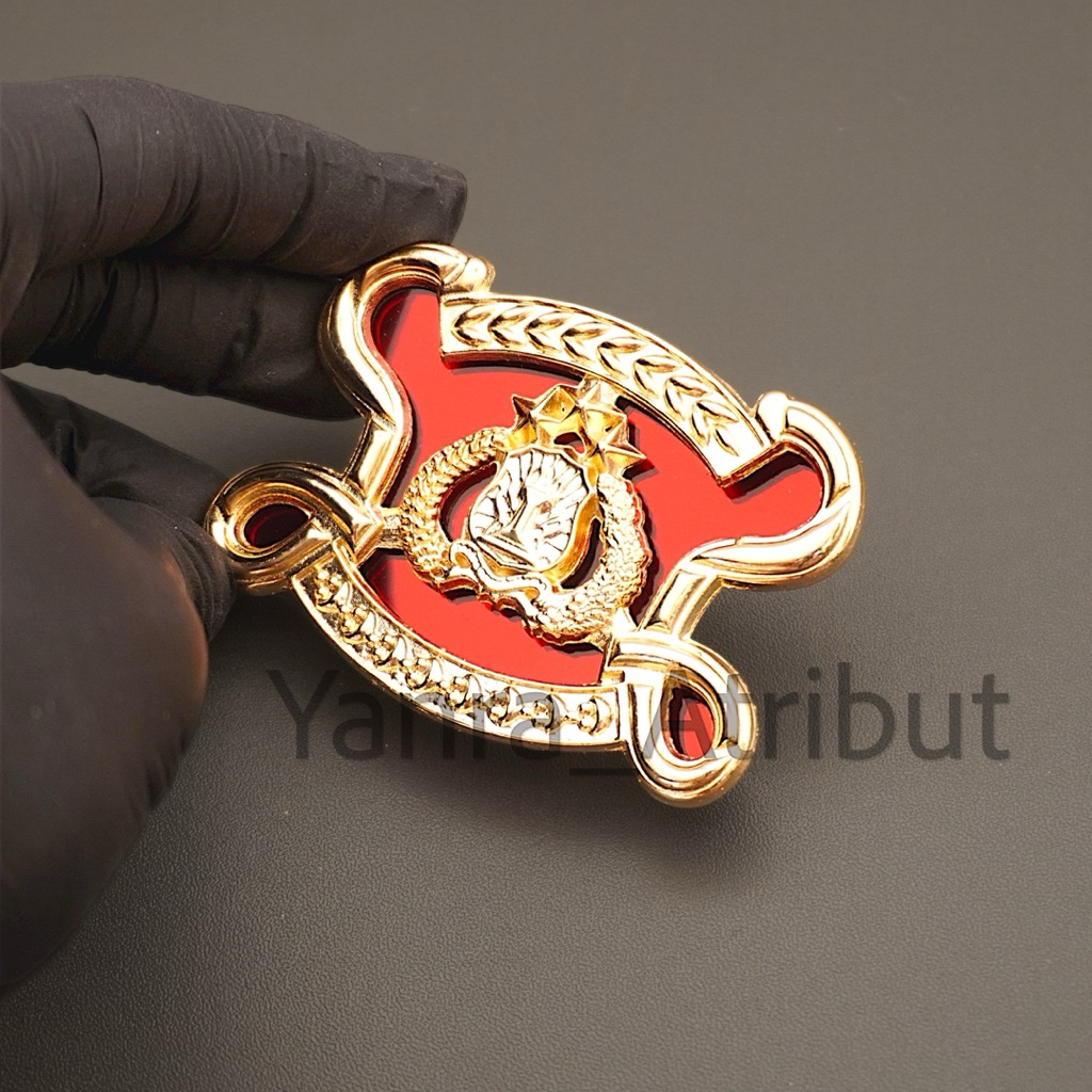 Emblem Baret Brimob / Pin Baret Brimob Polri Merah Premium