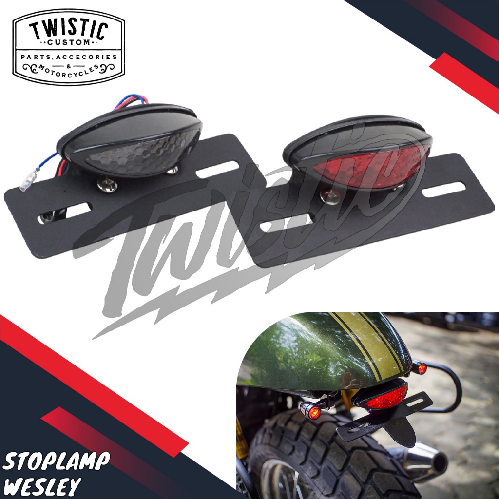 Stoplamp Lampu Rem Belakang LED Wesley Motor Universal W175 Benelli