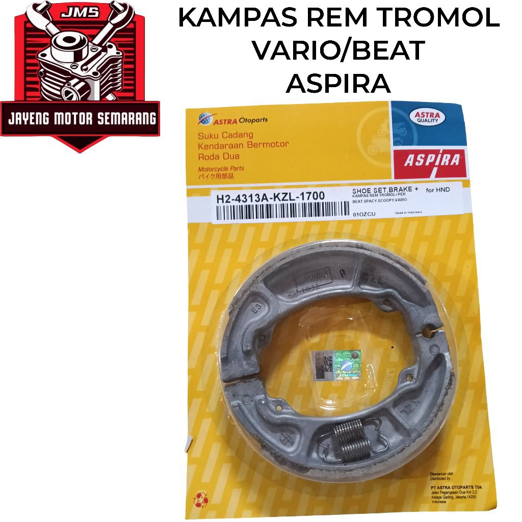 Kampas Rem Tromol Beat Vario Karbu Aspira