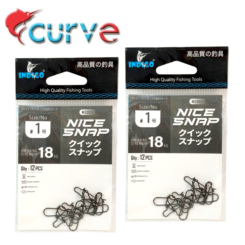 Curve Nice Snap Indigo Peniti Pancing  Alat Pancing Koneksi Kuat Dan Aman