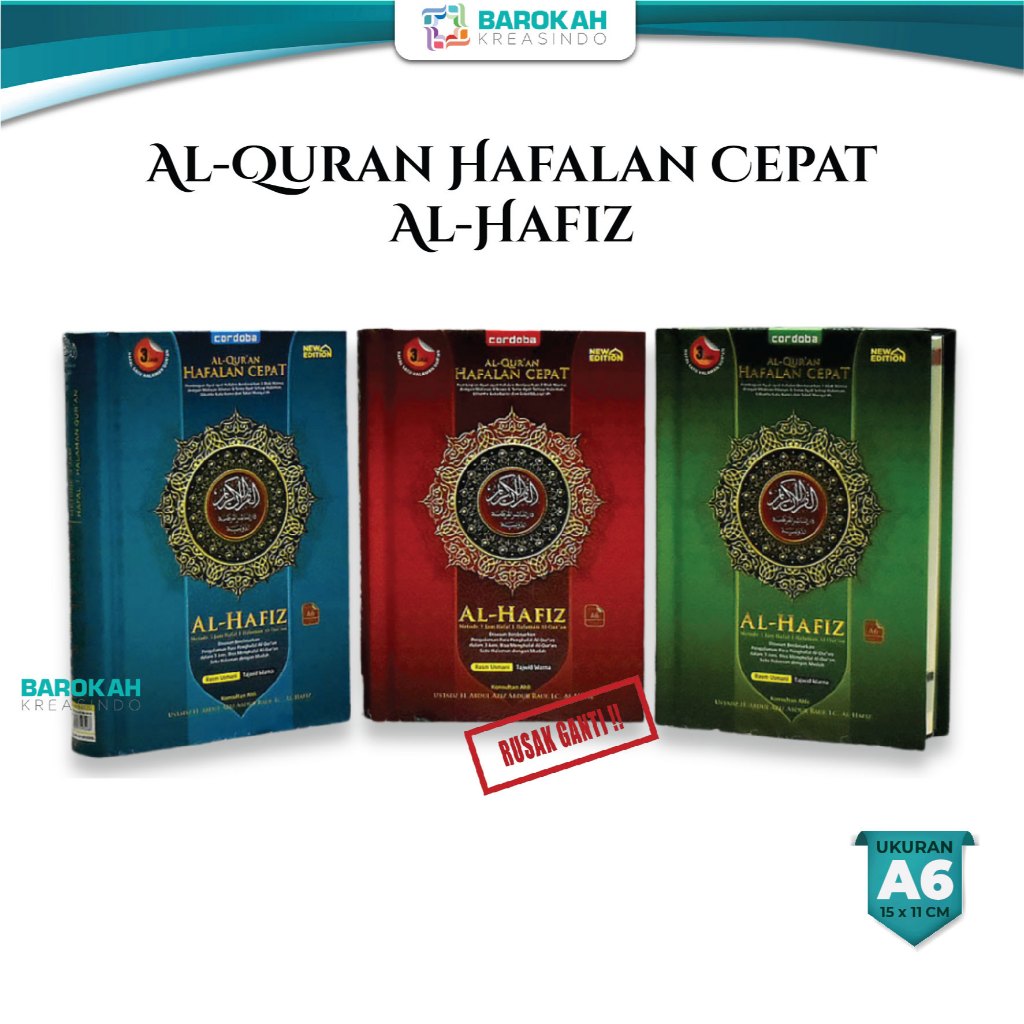 Alquran Kecil Hafalan Mudah Al Hafiz A6 & Al Hufaz, A6, Quran Hafalan, Al Quran Hafalan Mudah, Alqur