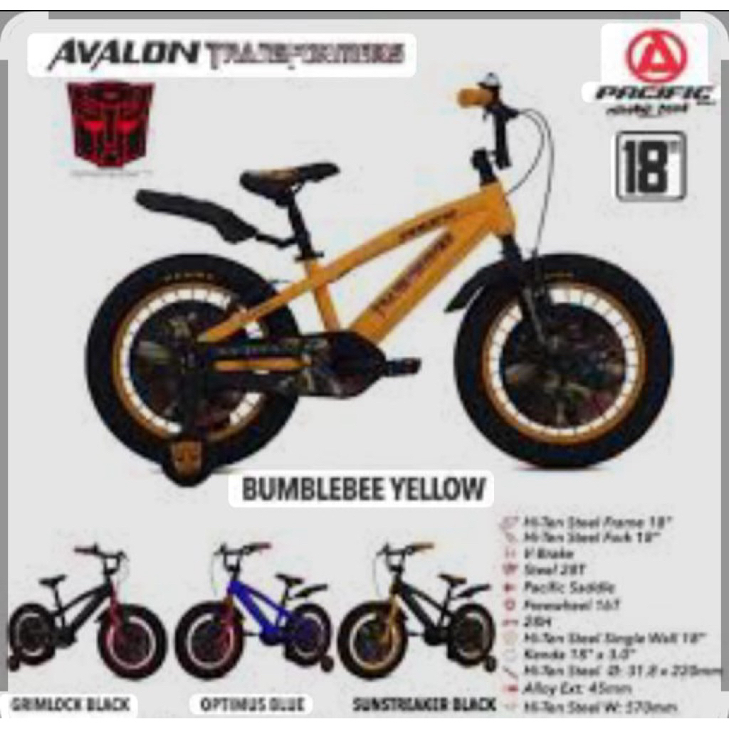 Sepeda Anak Pacific Bmx 18 Inch Avalon Transformers 3.0