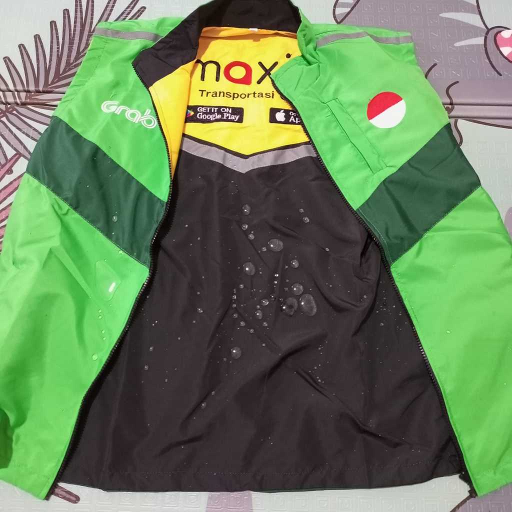 ROMPI BOLAK BALIK GRAB MAXIM HITAM BORDIR ANTI AIR KEREN