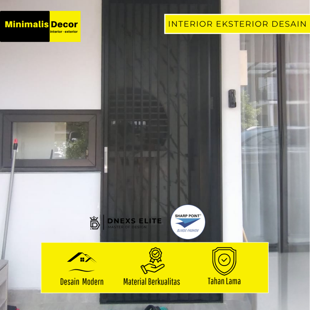 Aluflex Mesh Door Pintu Aluminium Anti Serangga Folding Door