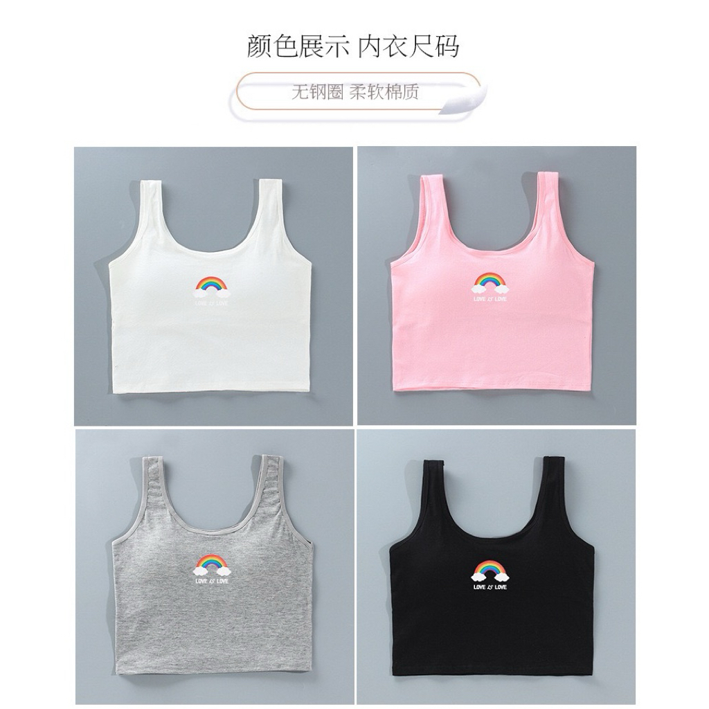 Singlet Anak Remaja/Singlet Busa Anak Perempuan/Pakaian Dalam Anak Perempuna