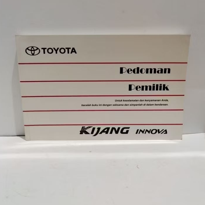 BOOK MANUAL BUKU PEDOMAN PEMILIK TOYOTA KIJANG INNOVA