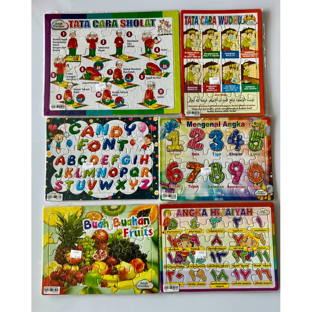 PUZZLE HURUF,PUZZLE ANGKA,PUZZLE HIJAIYAH,PUZZLE EDUKASI ANAK