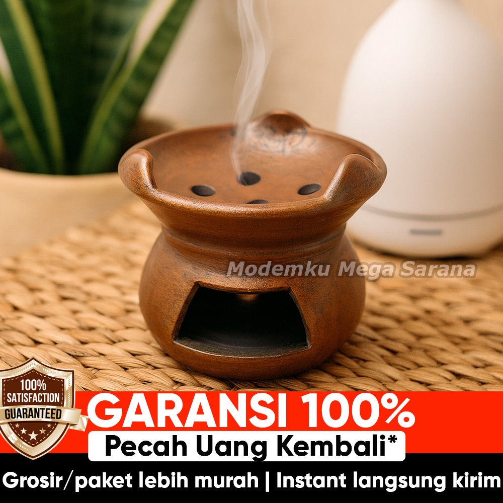 Gerabahku | Tungku Anglo Mini Tanah Liat Diameter 12 cm Miniatur Anglo Kecil Pembakar Dupa Aroma Ter