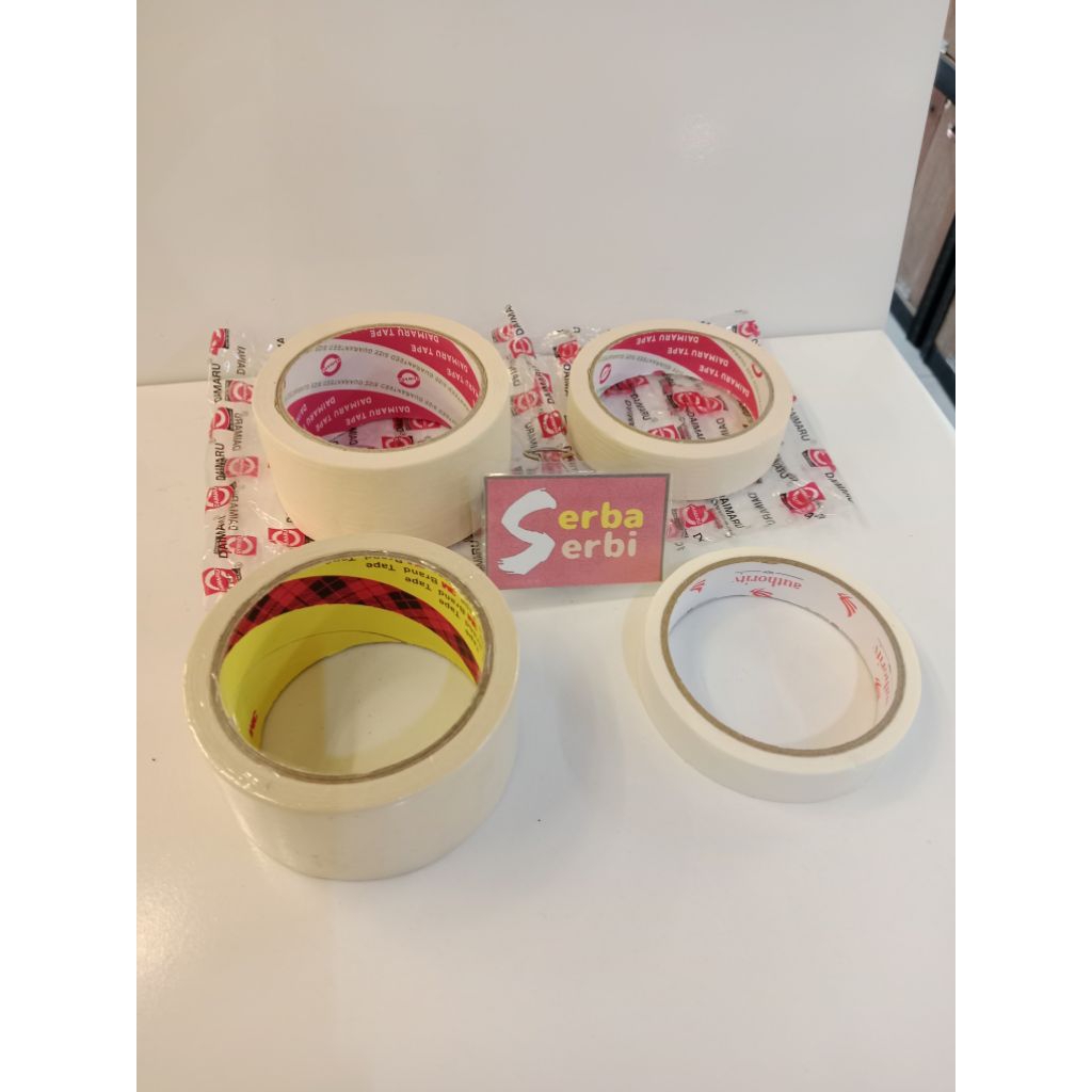 */PCS ISOLASI KERTAS*Lakban isolasi kertas masking tape