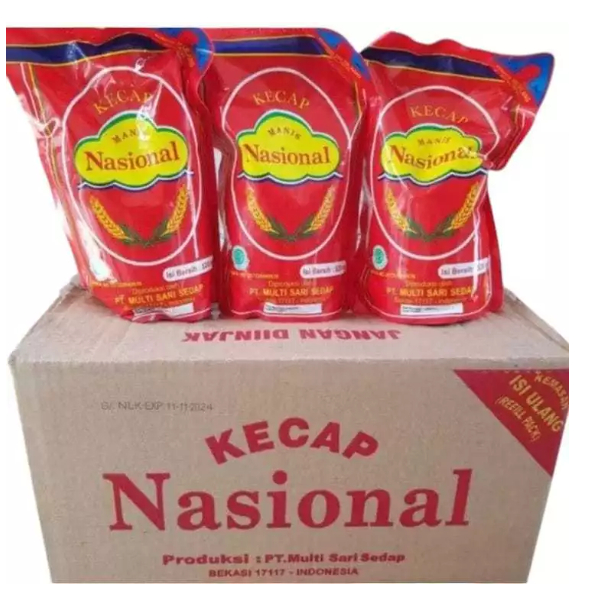 Kecap Nasional 1 Dus Isi 12 Botol 520 Ml