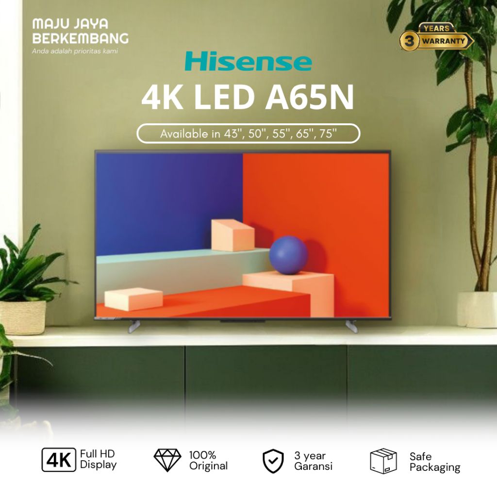 HISENSE 43A65N 4K GOOGLE TV 43 inch a65n