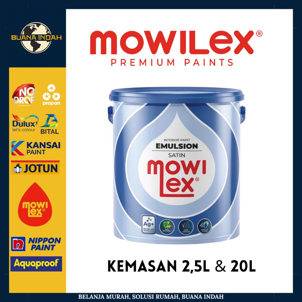 Cat Mowilex Emulsion Satin (Interior) Kemasan 2,5L