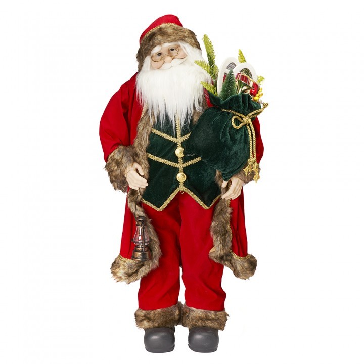 Yeraya Boneka Santa Berdiri 120cm Santa Jumbo Santa Besar Boneka Natal Boneka Santa Boneka Santa Cla