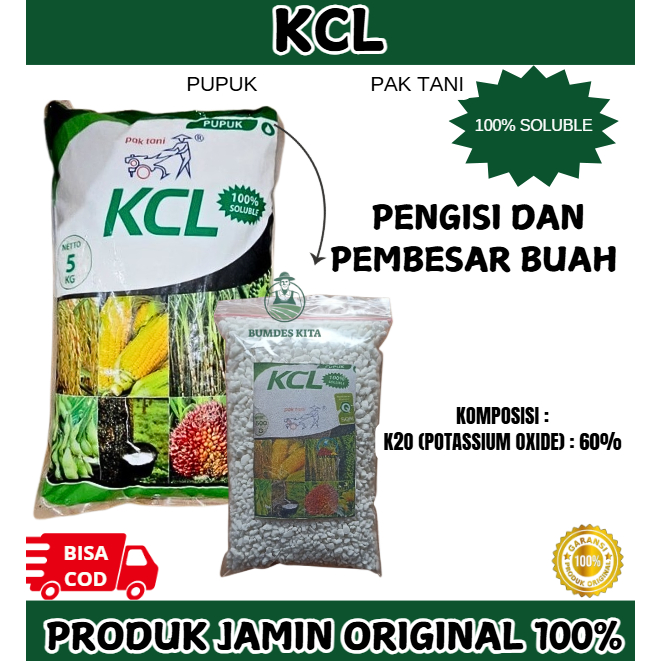 PUPUK KCL PAK TANI 1KG PENGISI & PEMBESAR BUAH REPACKING
