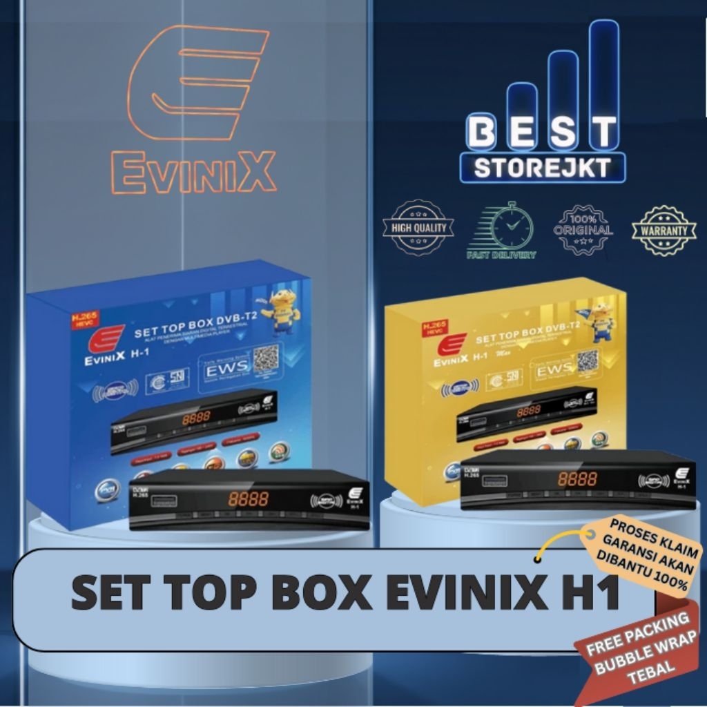 [BISA COD] SET TOP BOX TV DIGITAL EVINIX H1 DVB T2 HD EWS / SET TOP BOX TV DIGITAL EVINIX H1 / ALAT 