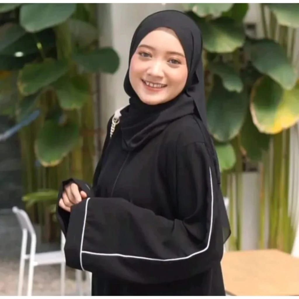 HWM - Abaya Anaya Gamis Hitam Polos Crinkle Premium Dress Elegant Stylis Gamis Jumbo Basic Maxi Gami